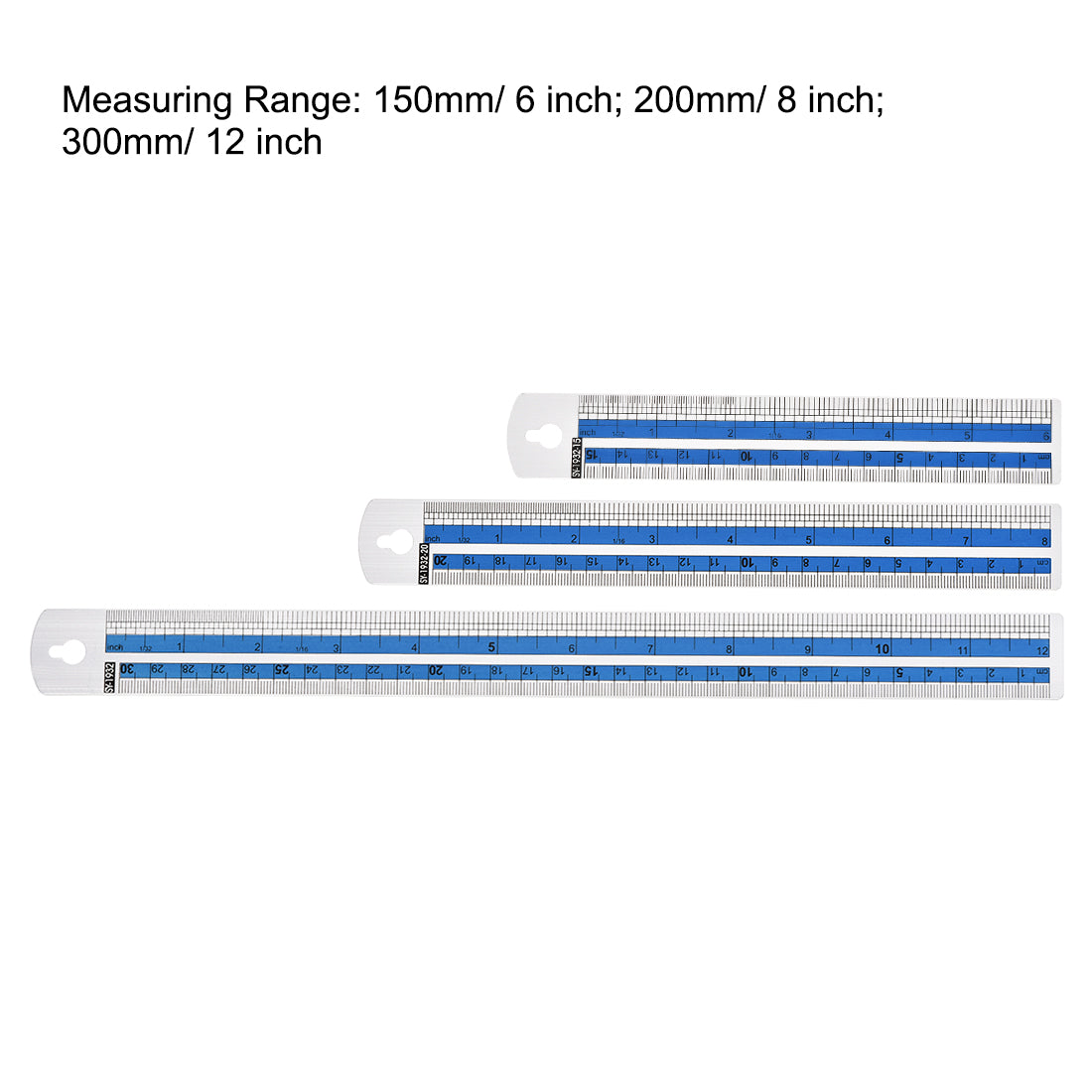 Harfington Aluminum Ruler Set Straight Rulers