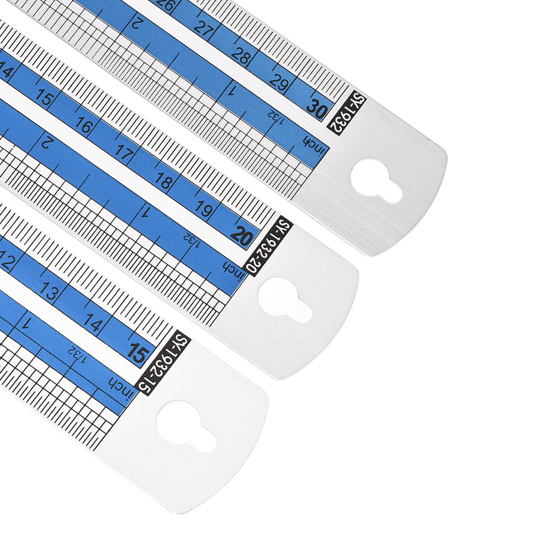 Harfington Aluminum Ruler Set Straight Rulers