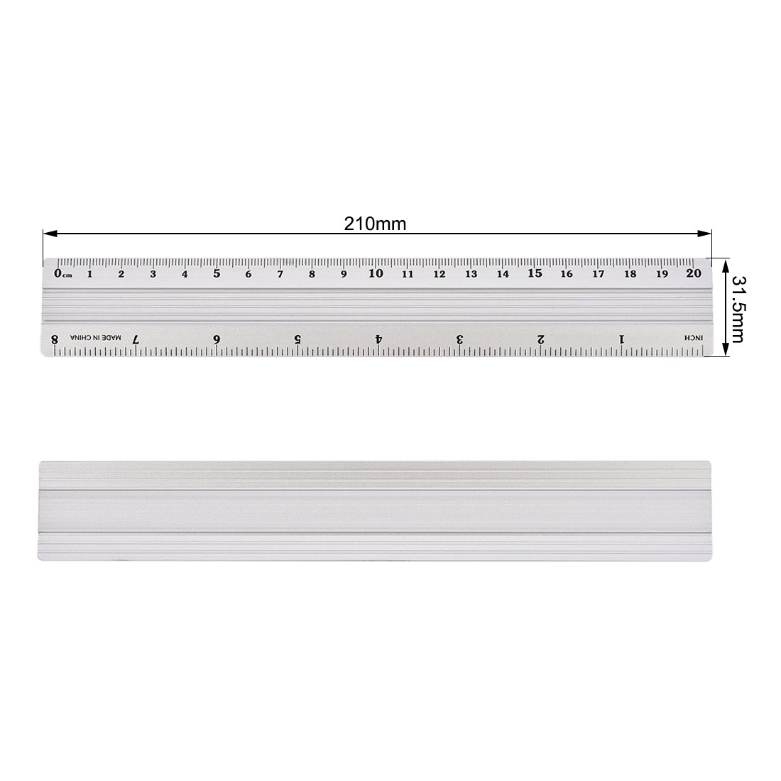 Harfington Aluminum Ruler Precision Bevel Edge Metal Ruler Metric and Imperial Rulers
