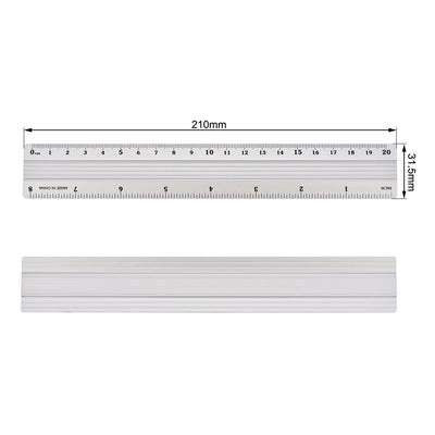 Harfington Aluminum Ruler Precision Bevel Edge Metal Ruler Metric and Imperial Rulers