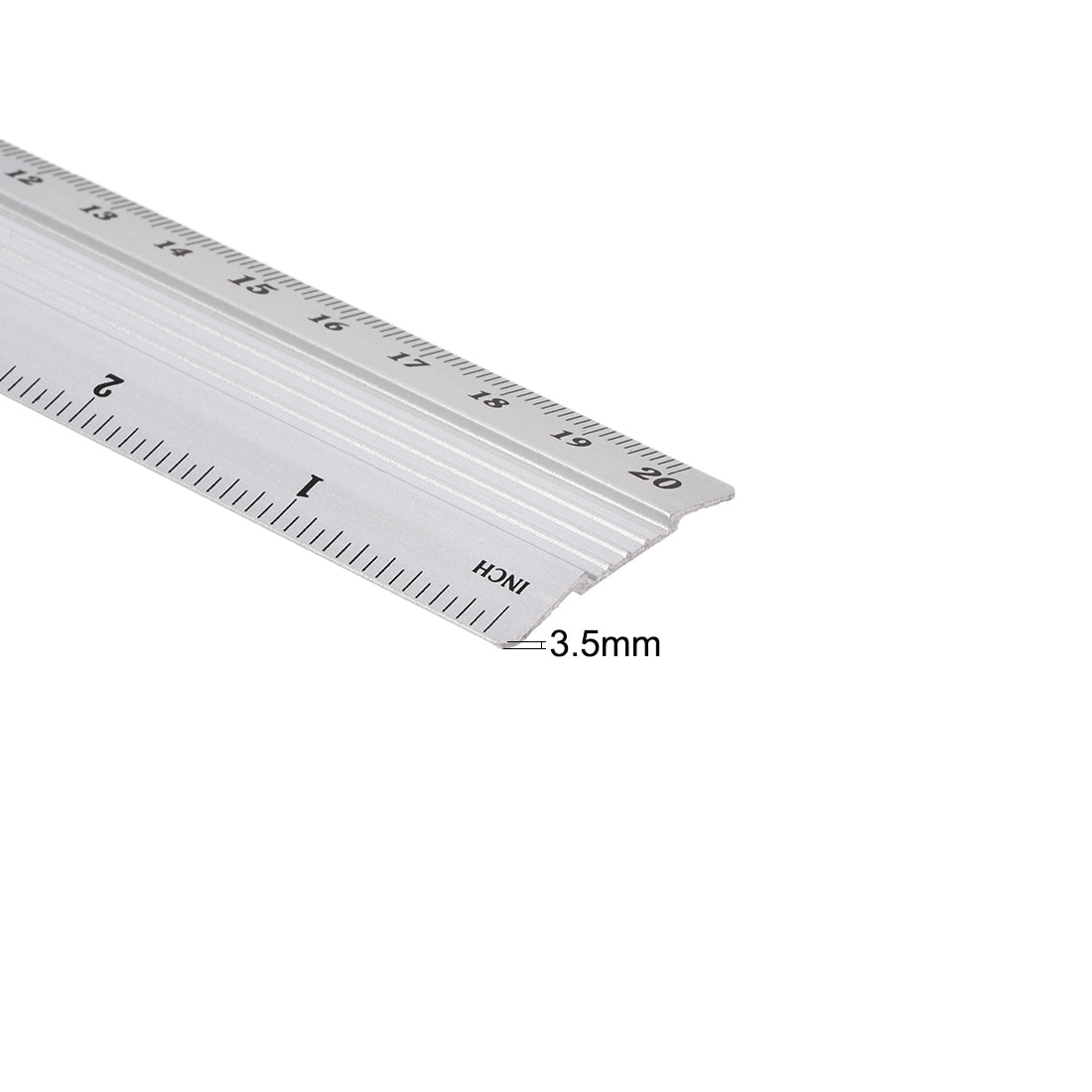 Harfington Aluminum Ruler Precision Bevel Edge Metal Ruler Metric and Imperial Rulers