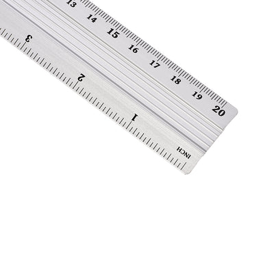Harfington Aluminum Ruler Precision Bevel Edge Metal Ruler Metric and Imperial Rulers