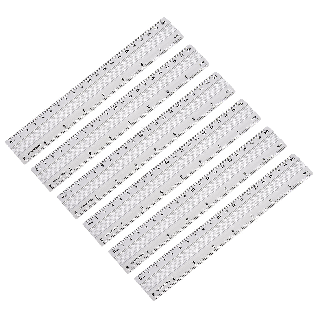 Harfington Aluminum Ruler Precision Bevel Edge Metal Ruler Metric and Imperial Rulers