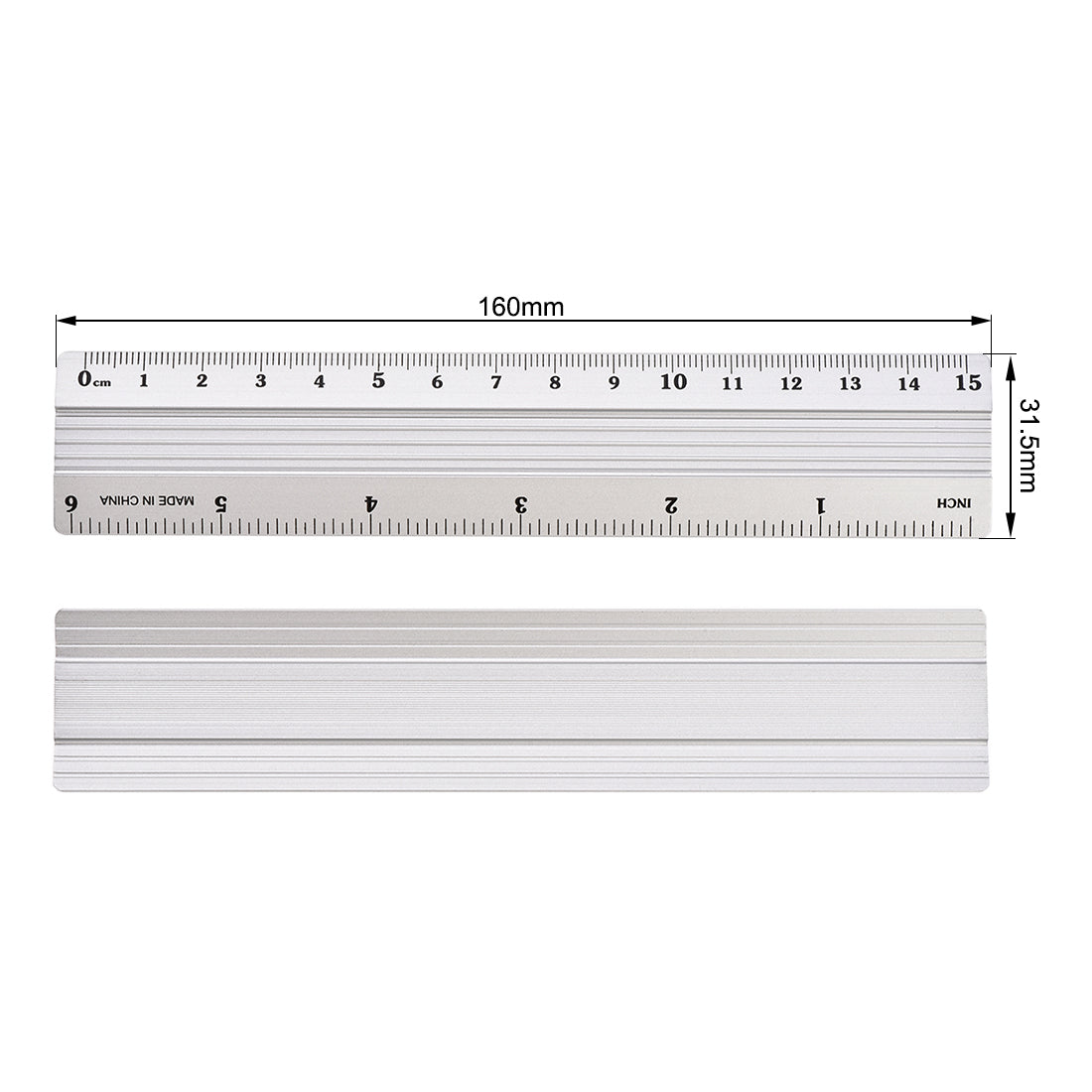 Harfington Aluminum Ruler Precision Bevel Edge Metal Ruler Metric and Imperial Rulers