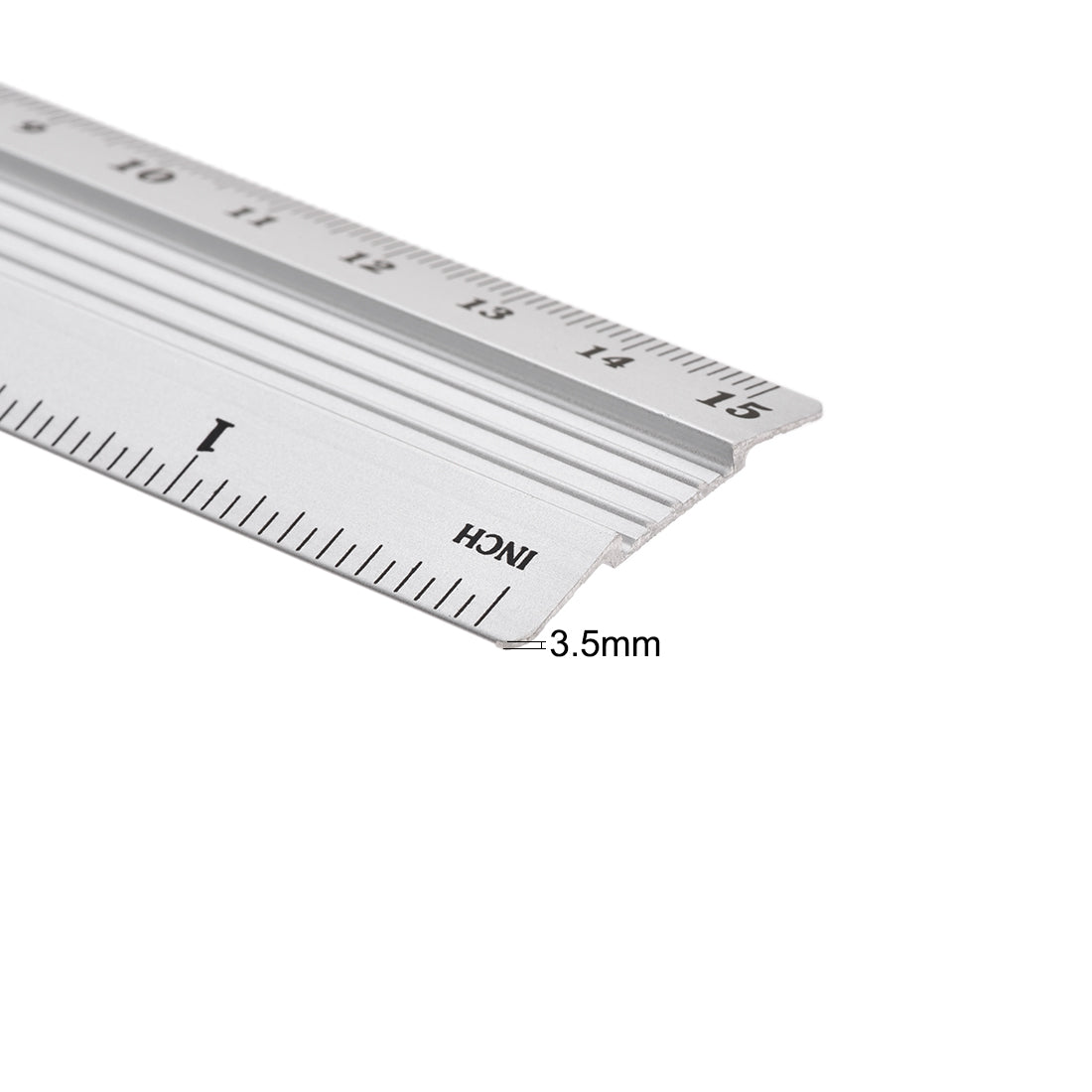 Harfington Aluminum Ruler Precision Bevel Edge Metal Ruler Metric and Imperial Rulers