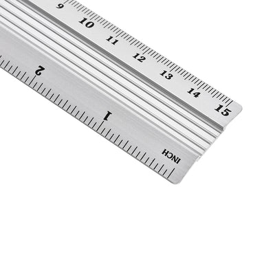 Harfington Aluminum Ruler Precision Bevel Edge Metal Ruler Metric and Imperial Rulers