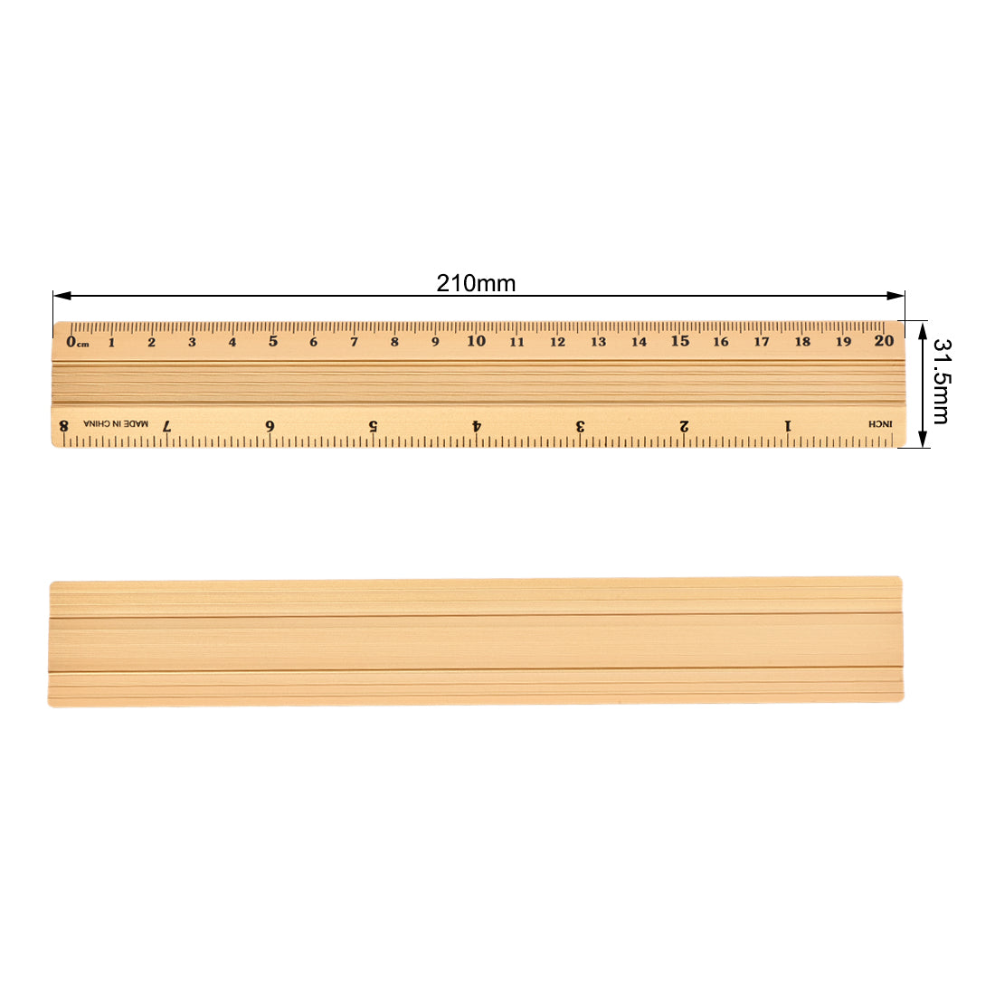 Harfington Aluminum Ruler Precision Bevel Edge Metal Ruler Metric and Imperial Rulers