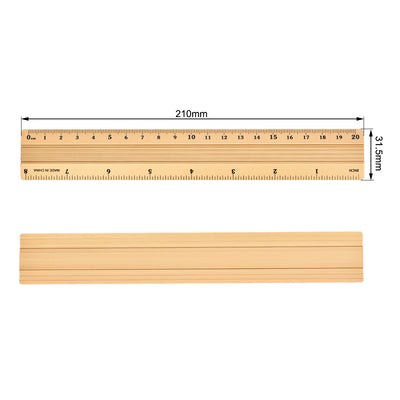 Harfington Aluminum Ruler Precision Bevel Edge Metal Ruler Metric and Imperial Rulers