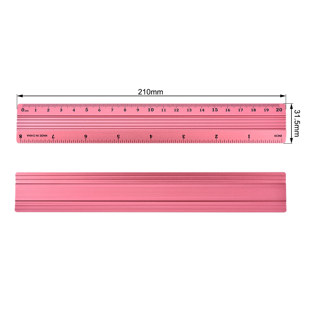 Harfington Aluminum Ruler Precision Bevel Edge Metal Ruler Metric and Imperial Rulers