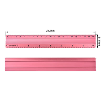 Harfington Aluminum Ruler Precision Bevel Edge Metal Ruler Metric and Imperial Rulers