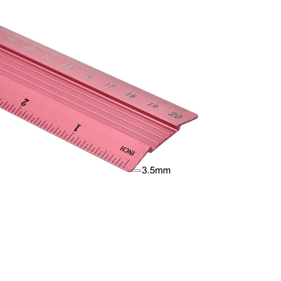 Harfington Aluminum Ruler Precision Bevel Edge Metal Ruler Metric and Imperial Rulers