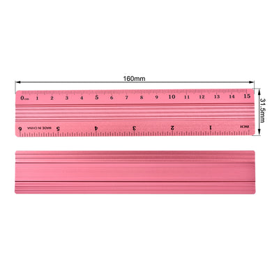 Harfington Aluminum Ruler Precision Bevel Edge Metal Ruler Metric and Imperial Rulers