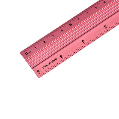 Harfington Aluminum Ruler Precision Bevel Edge Metal Ruler Metric and Imperial Rulers