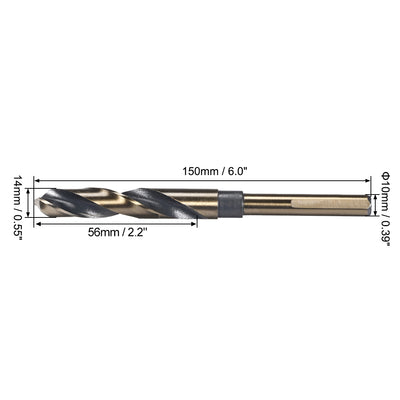 Harfington HSS 4341 Tri-flat Reduced Shank Twist Drill Bit