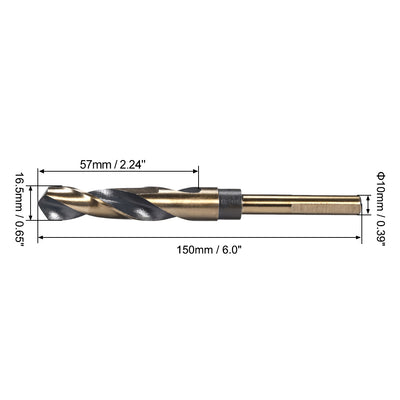 Harfington HSS 4341 Tri-flat Reduced Shank Twist Drill Bit
