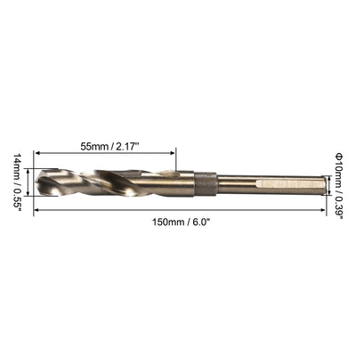 Harfington HSS 6542 Tri-flat Reduced Shank Twist Drill Bit
