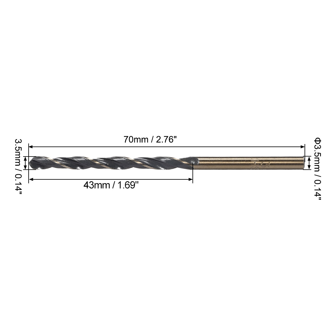 Harfington HSS 4341 Round Reduced Shank Twist Drill Bits