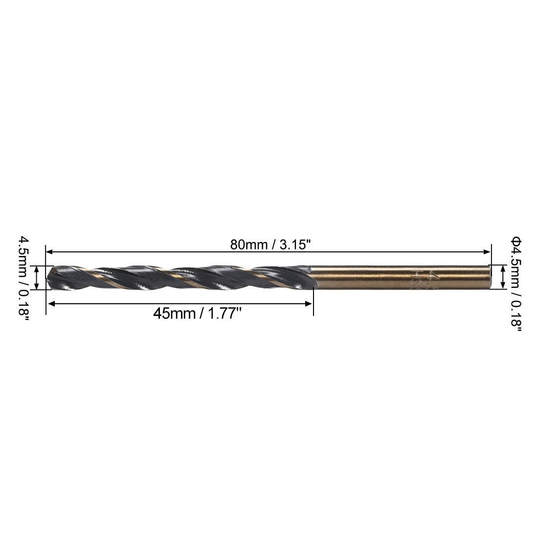 Harfington HSS 4341 Round Reduced Shank Twist Drill Bits