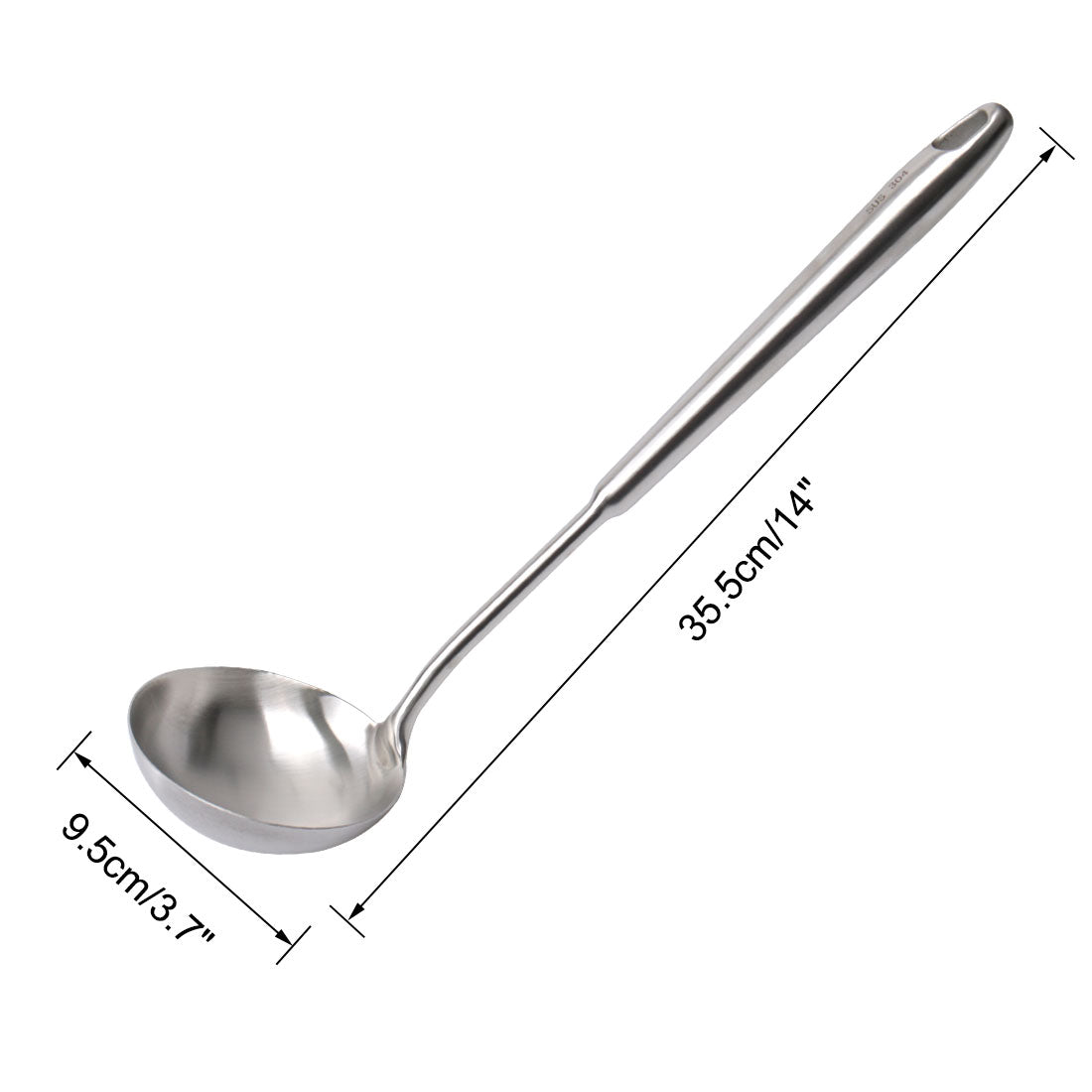 Harfington 14" Stainless Steel Soup Spoon Ladle Kitchen Serving Utensil for Cooking Baking