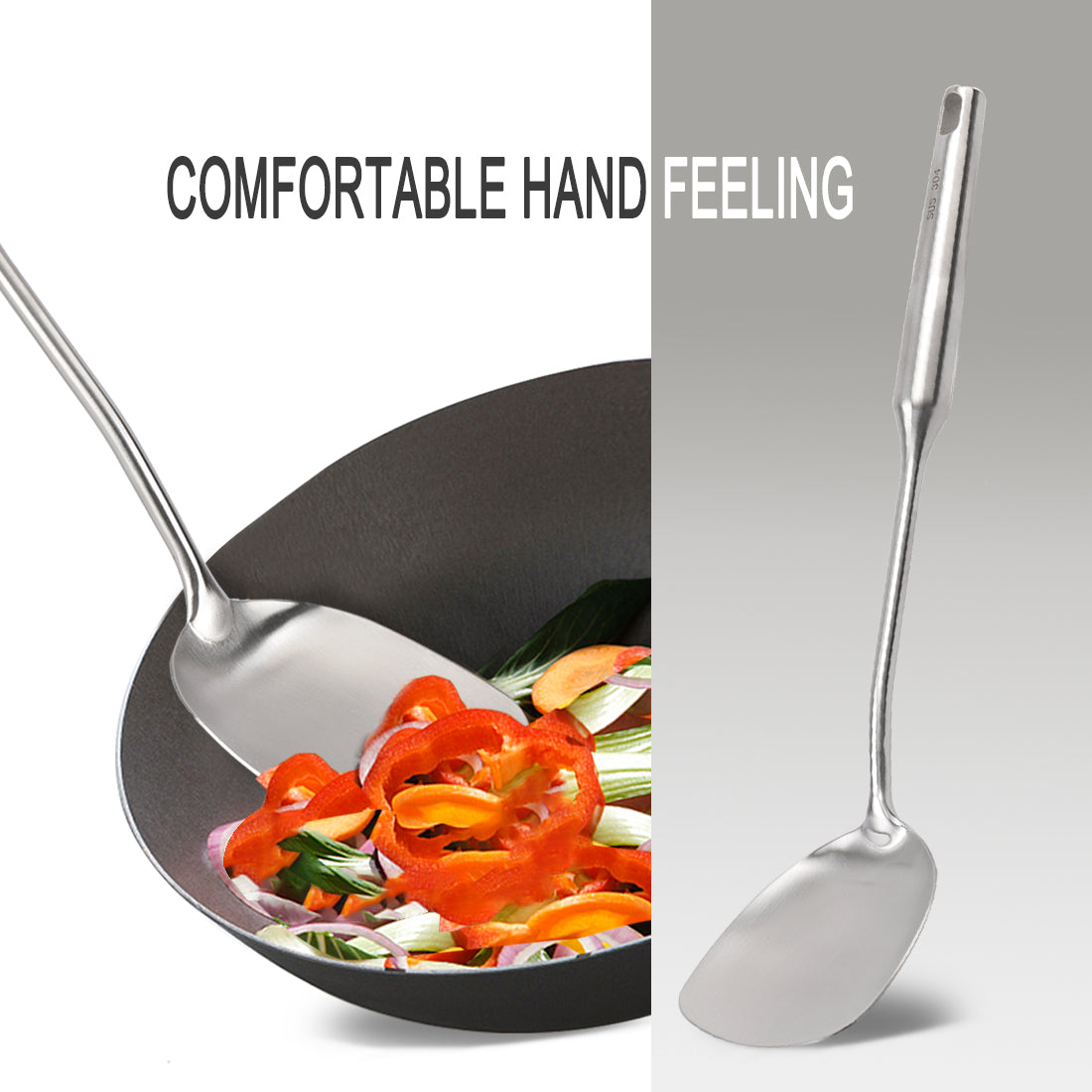 Harfington 14.8" Stainless Steel Turner Heat Resistant Non-stick Cookware Cooking Baking