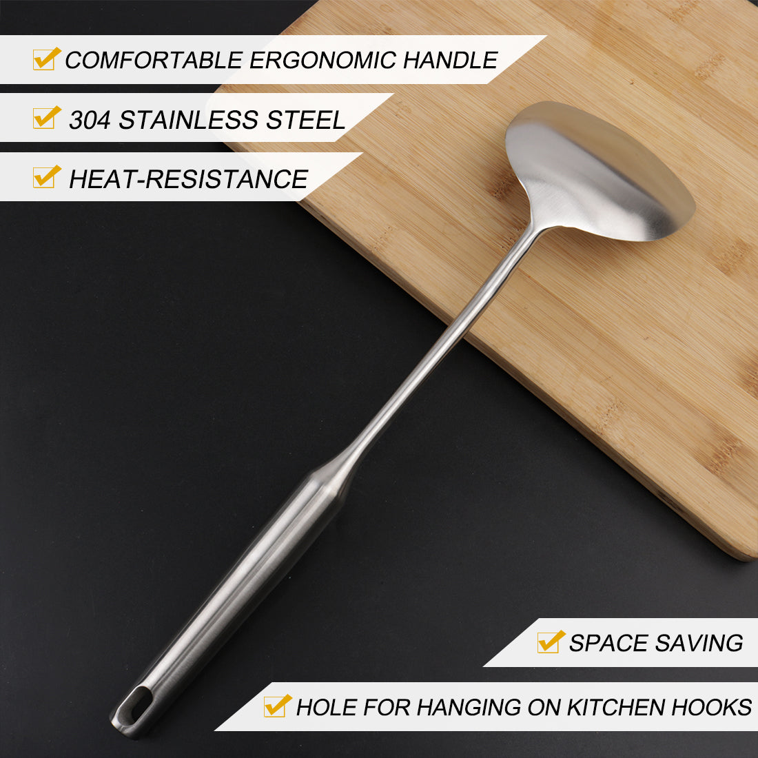 Harfington 14.8" Stainless Steel Turner Heat Resistant Non-stick Cookware Cooking Baking