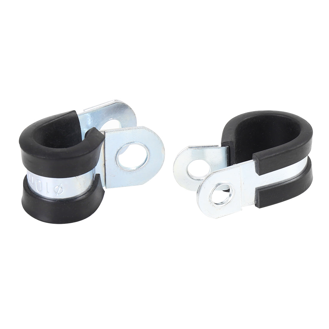 Harfington 12pcs R Shape Rubber Cable Pipe Clamp Hose Clip for Automotive