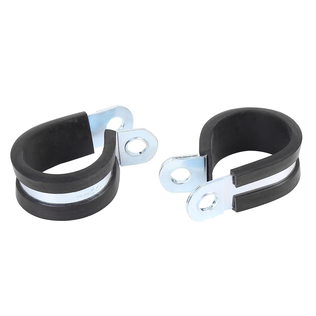 Harfington 12pcs R Shape Rubber Cable Pipe Clamp Hose Clip for Automotive