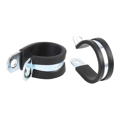 Harfington 12pcs R Shape Rubber Cable Pipe Clamp Hose Clip for Automotive