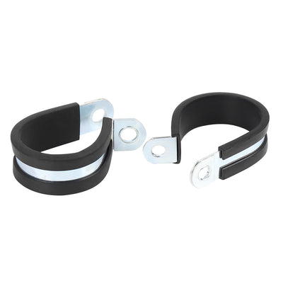 Harfington 12pcs R Shape Rubber Cable Pipe Clamp Hose Clip for Automotive