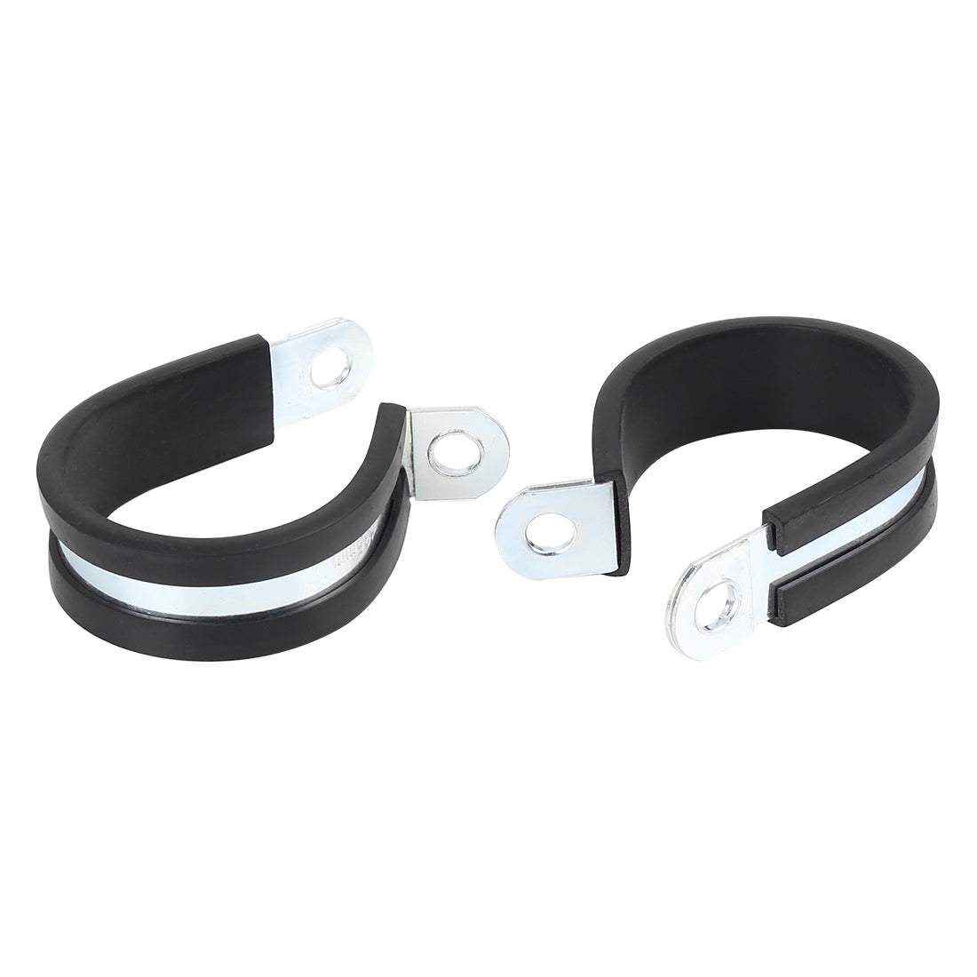 Harfington 12pcs R Shape Rubber Cable Pipe Clamp Hose Clip for Automotive