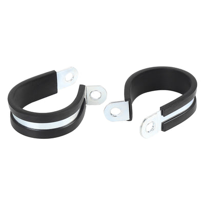 Harfington 12pcs R Shape Rubber Cable Pipe Clamp Hose Clip for Automotive