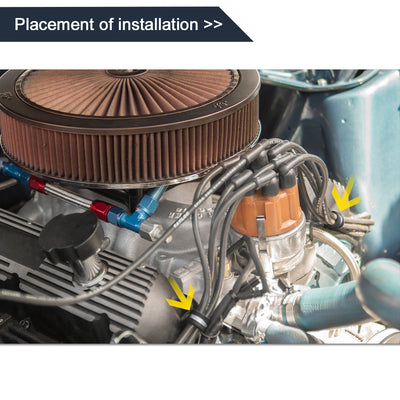 Harfington 12pcs R Shape Rubber Cable Pipe Clamp Hose Clip for Automotive