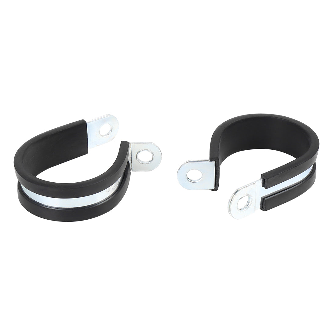 Harfington 12pcs R Shape Rubber Cable Pipe Clamp Hose Clip for Automotive