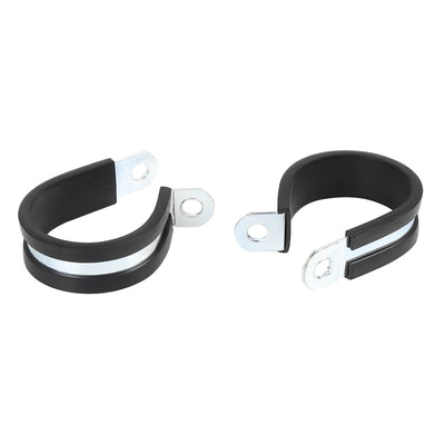 Harfington 12pcs R Shape Rubber Cable Pipe Clamp Hose Clip for Automotive