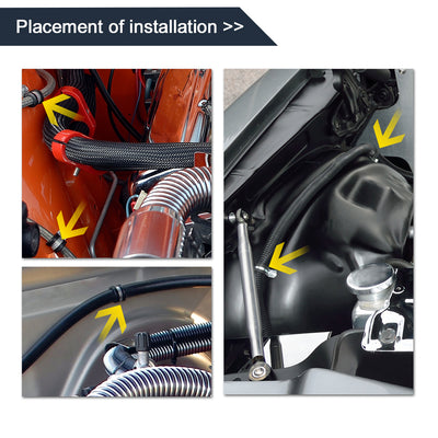 Harfington 12pcs R Shape Rubber Cable Pipe Clamp Hose Clip for Automotive