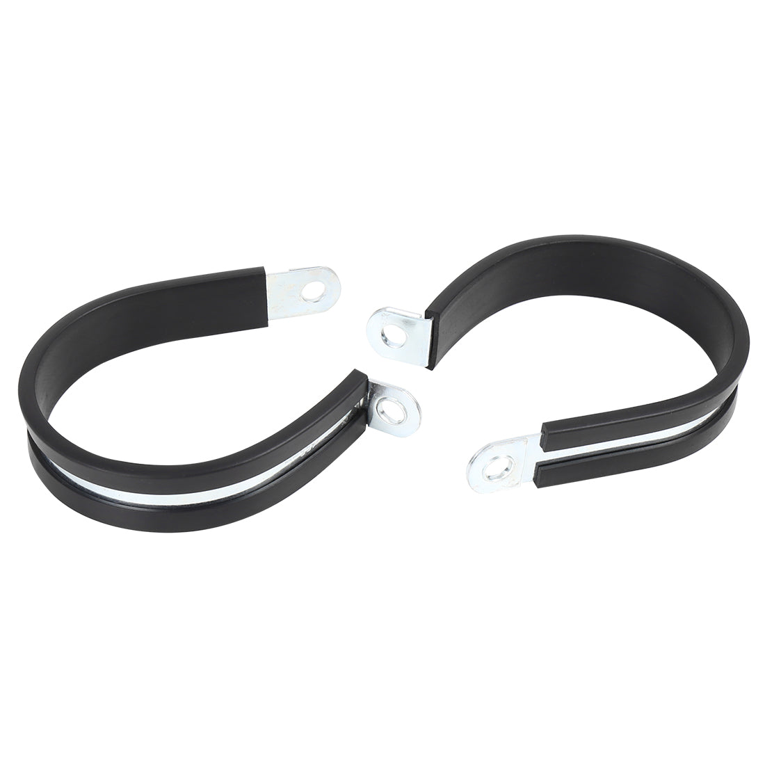 Harfington 12pcs R Shape Rubber Cable Pipe Clamp Hose Clip for Automotive