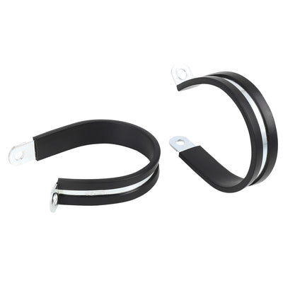 Harfington 12pcs R Shape Rubber Cable Pipe Clamp Hose Clip for Automotive