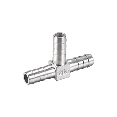 Harfington 15/32-Inch (12mm) Hose ID Barb Fitting Stainless Steel 3 Way T Shaped Union Home Brew Fitting