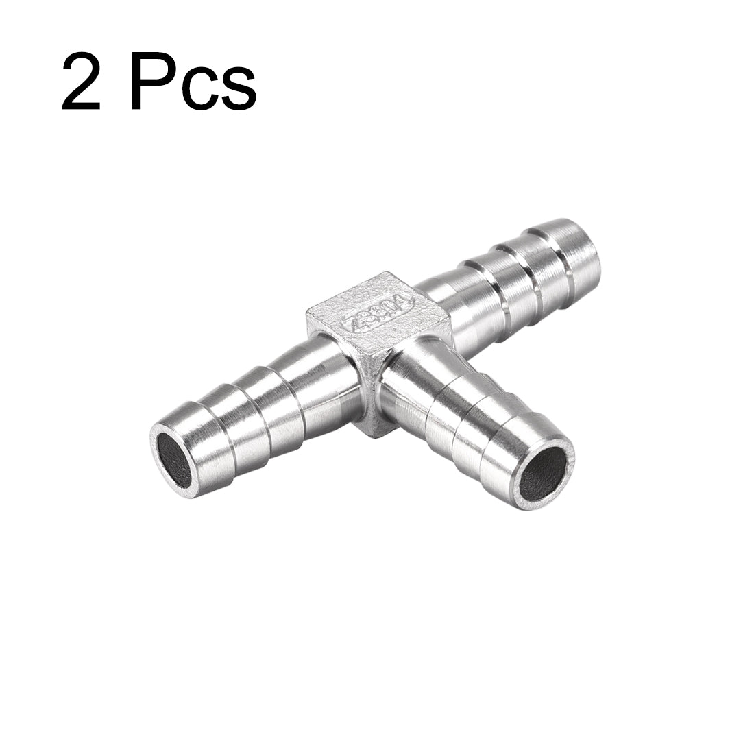 Harfington 15/32-Inch (12mm) Hose ID Barb Fitting Stainless Steel 3 Way T-Shaped Union Home Brew Fitting 2pcs
