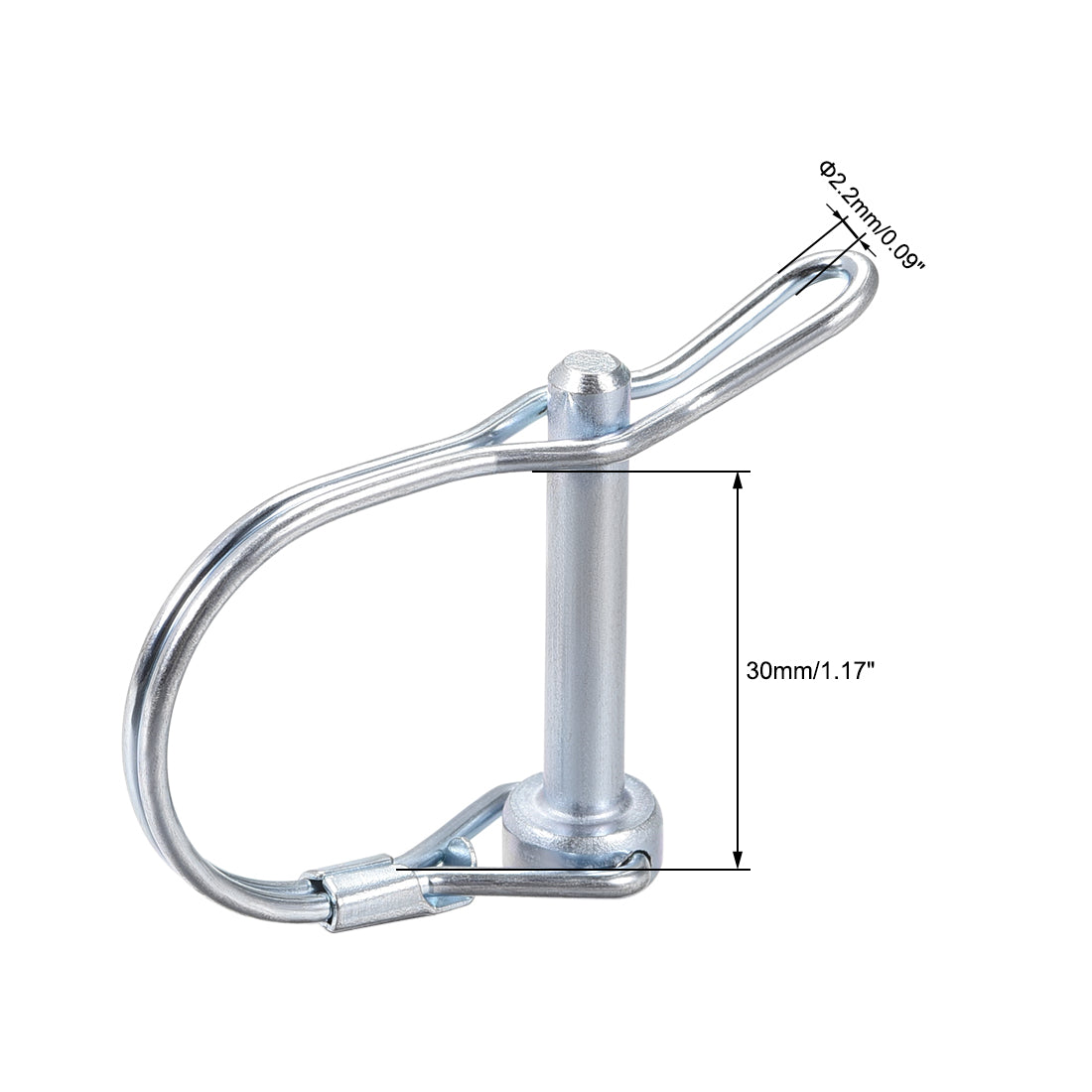 Harfington Shaft Locking Pin w Ear 6mmx35mm Coupler Pin for Farm Trailers Lawn Arch