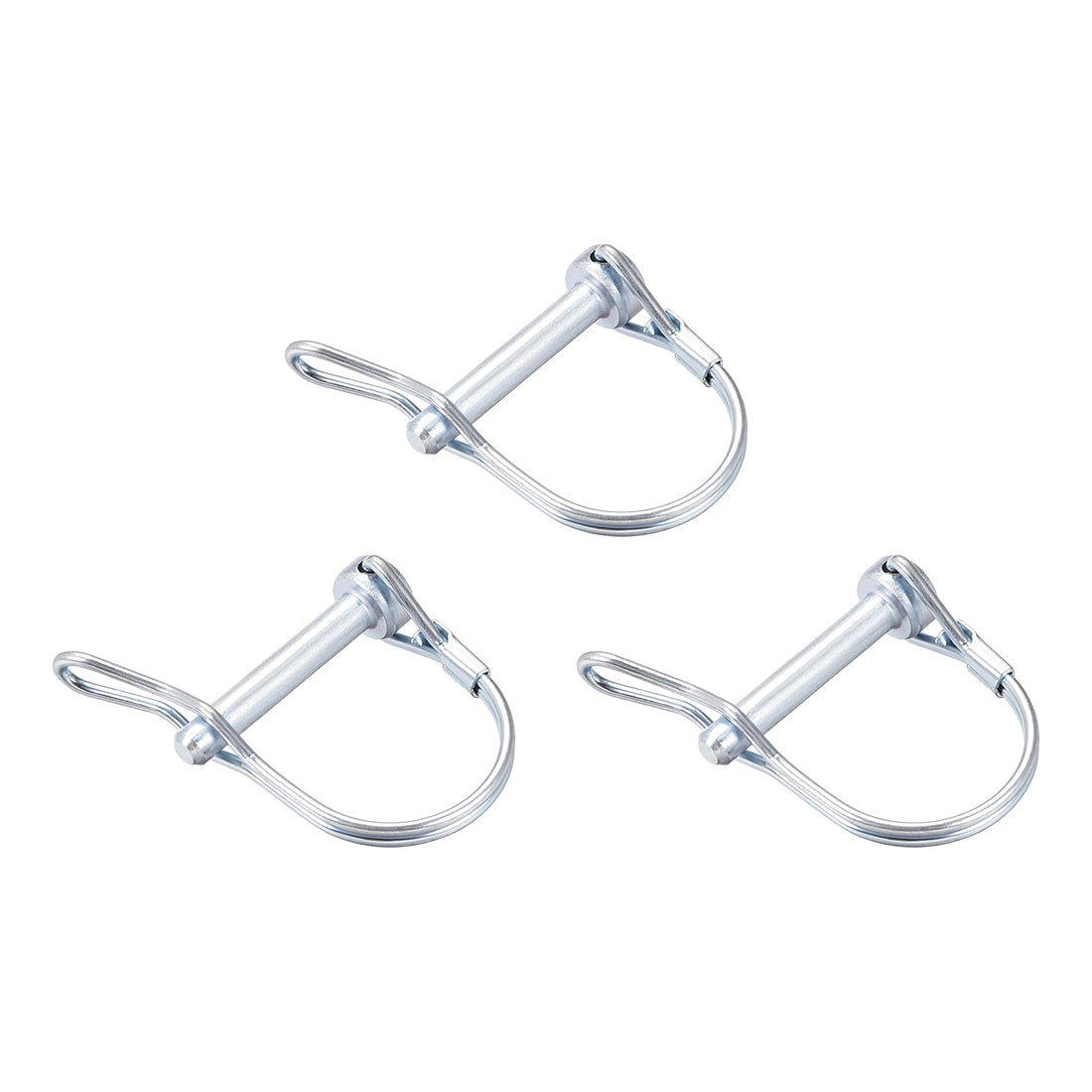 Harfington Shaft Locking Pin w Ear 6mmx35mm Coupler Pin for Farm Trailers Lawn Arch 3Pcs