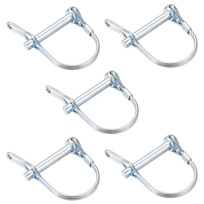 Harfington Shaft Locking Pin w Ear 6mmx40mm Coupler Pin for Farm Trailers Lawn Arch 5Pcs