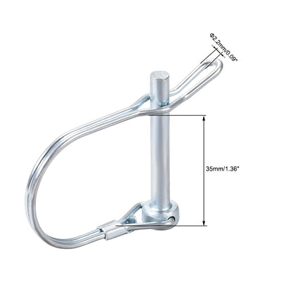 Harfington Shaft Locking Pin w Ear 6mmx45mm Coupler Pin for Farm Trailers Lawn Arch