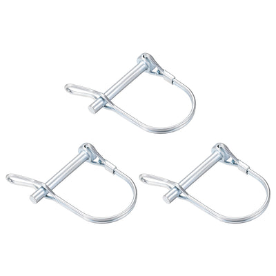 Harfington Shaft Locking Pin w Ear 6mmx45mm Coupler Pin for Farm Trailers Lawn Arch 3Pcs