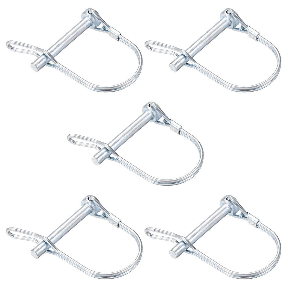Harfington Shaft Locking Pin w Ear 6mmx45mm Coupler Pin for Farm Trailers Lawn Arch 5Pcs