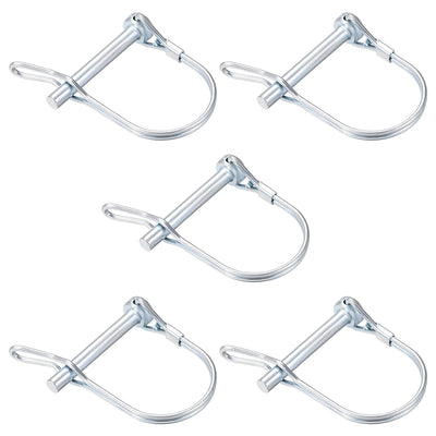 Harfington Shaft Locking Pin w Ear 6mmx45mm Coupler Pin for Farm Trailers Lawn Arch 5Pcs
