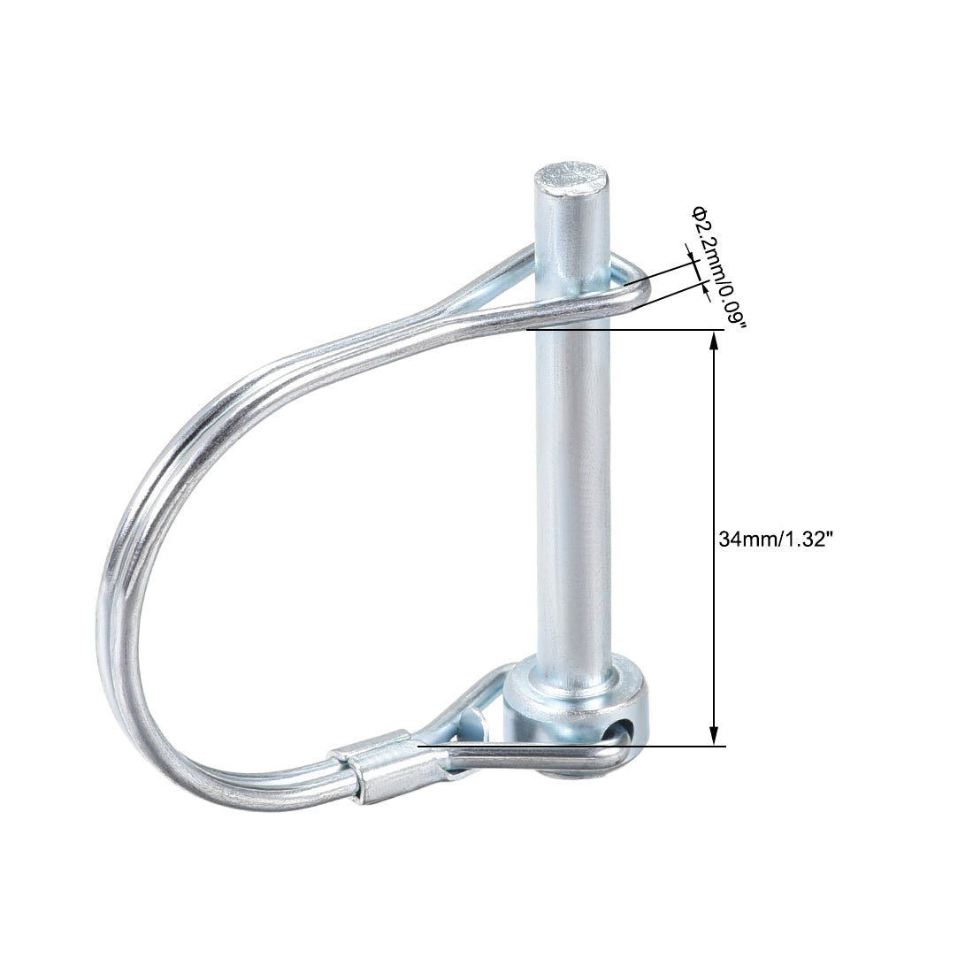 Harfington Shaft Locking Pin 6mmx45mm Coupler Pin for Farm Trailers Lawn Arch 3Pcs