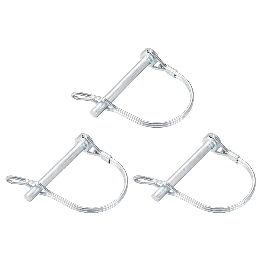 Harfington Shaft Locking Pin w Ear 6mmx55mm Coupler Pin for Farm Trailers Lawn Arch 3Pcs