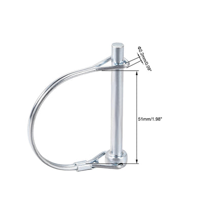 Harfington Shaft Locking Pin 6mmx60mm Coupler Pin for Farm Trailers Lawn Arch