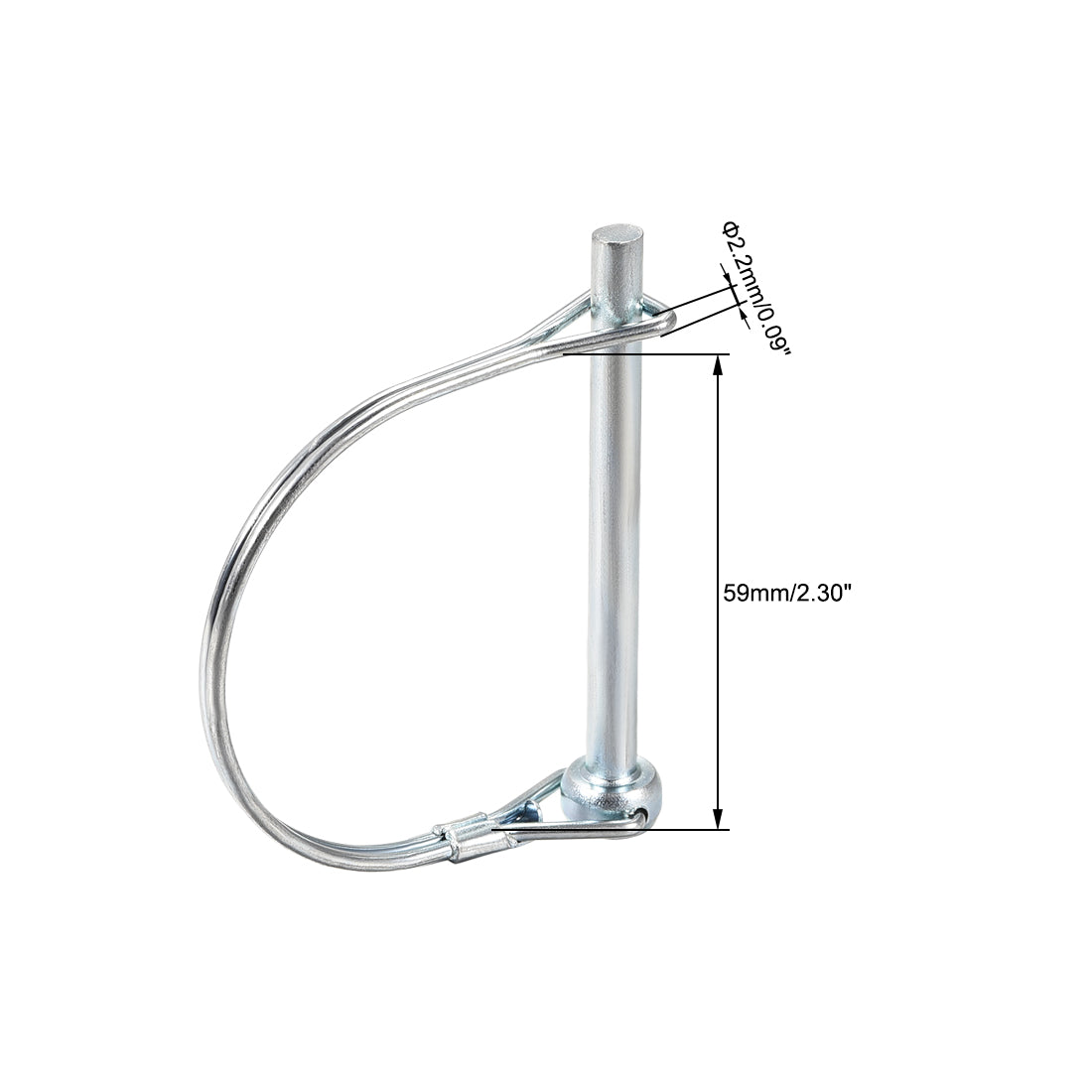 Harfington Shaft Locking Pin 6mmx70mm Coupler Pin for Farm Trailers Lawn Arch 3Pcs